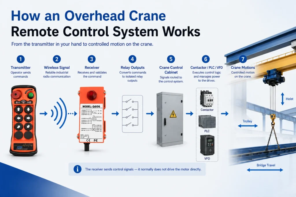 How an Overhead Crane Remote Control System Works