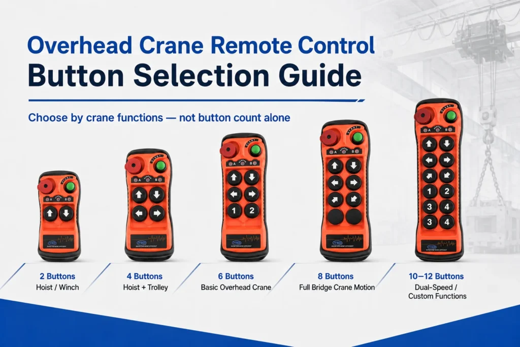 Overhead Crane Remote Control Button Selection Guide