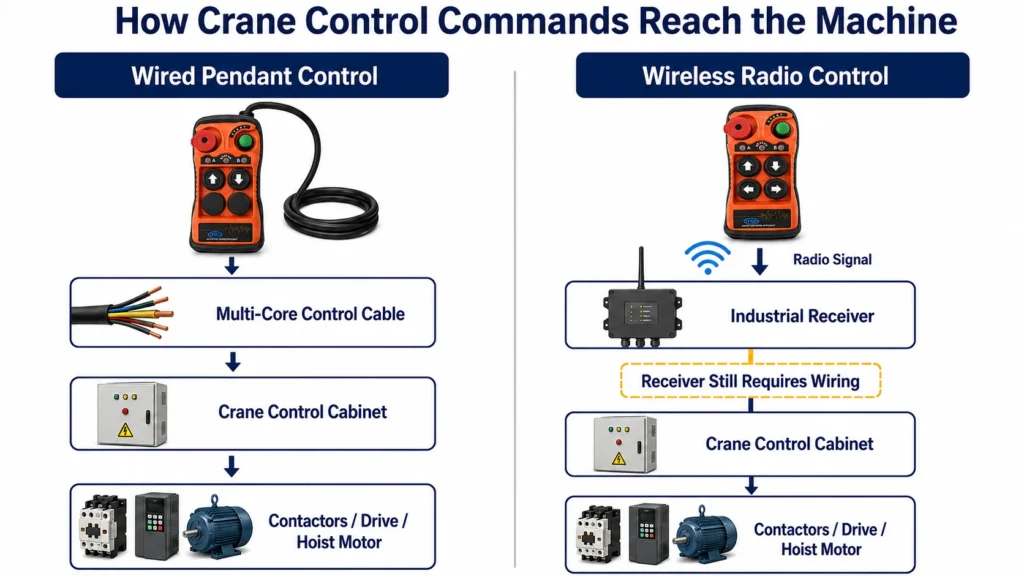 How Crane Control Commands Reach the Machine