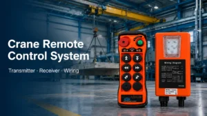 crane remote control system transmitter receiver wiring and relay outputs
