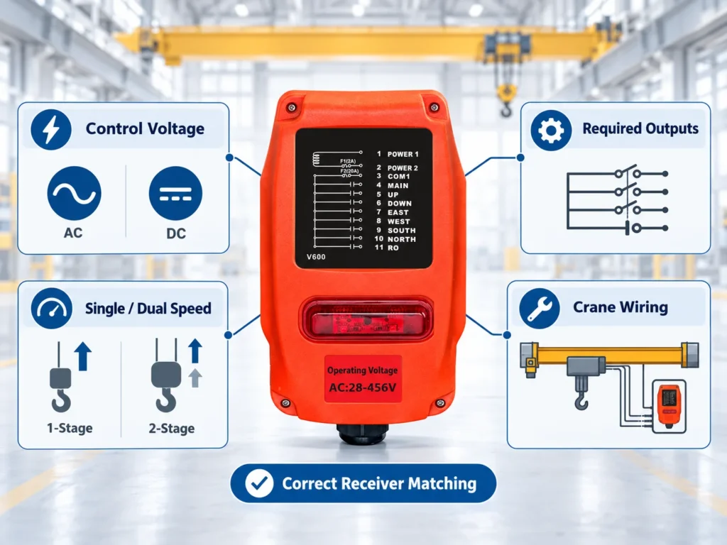 Match the Receiver to Your Overhead Crane